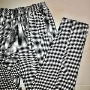 Black and white gingham pants